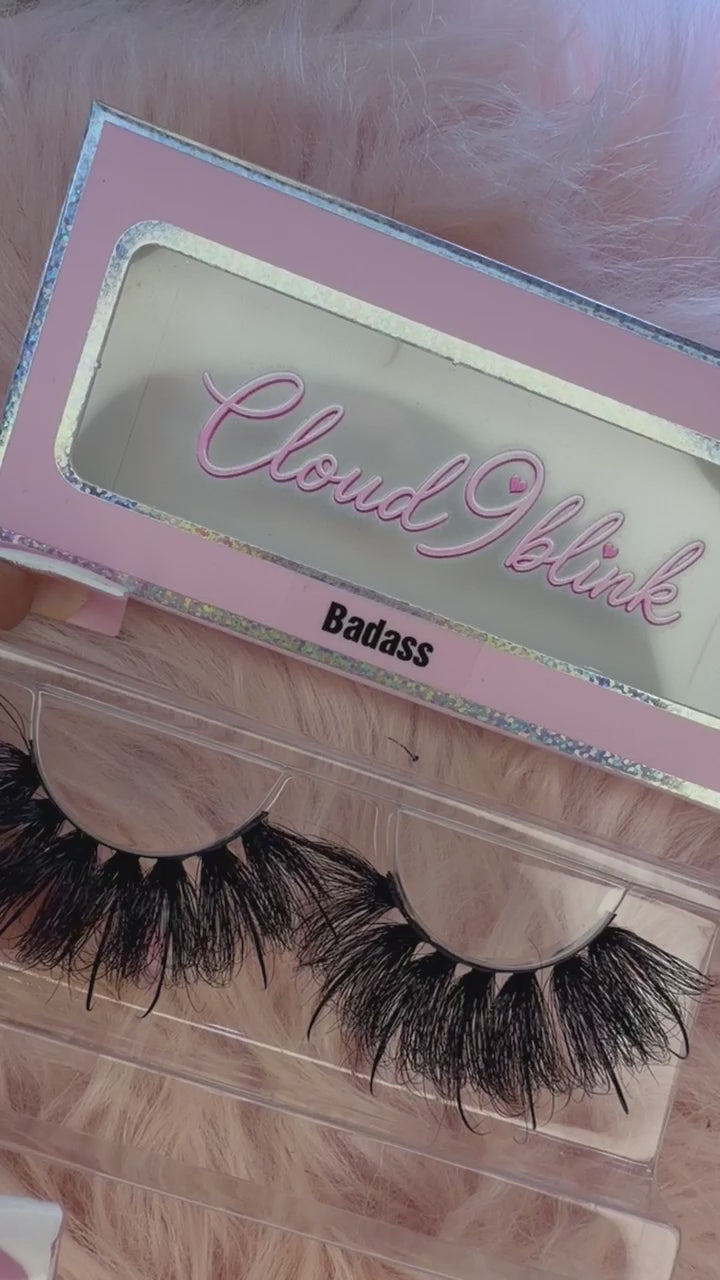 Badass| 25mm Dramatic Curly Mink Lashes With Spikes (NO BOTTOMS)